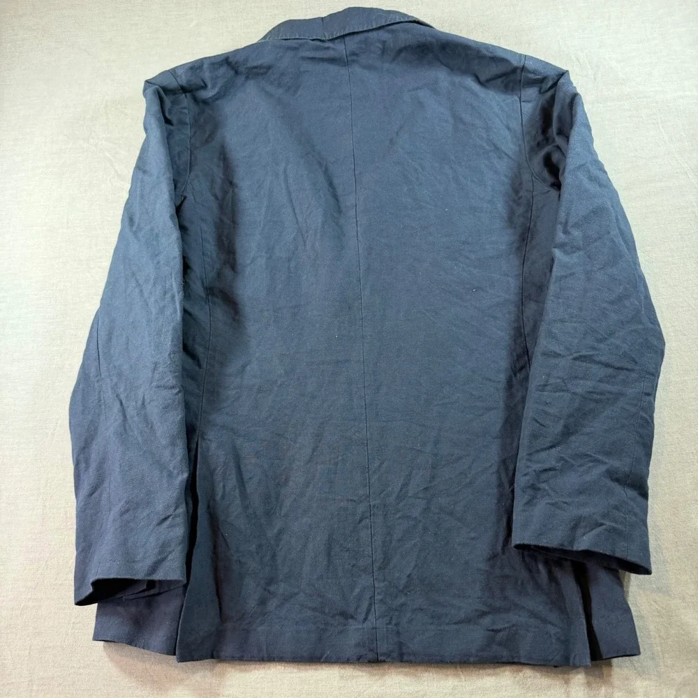 J.Crew Ludlow Linen Blazer Mens 36R Navy Blue Excellent Baird McNutt Irish Linen